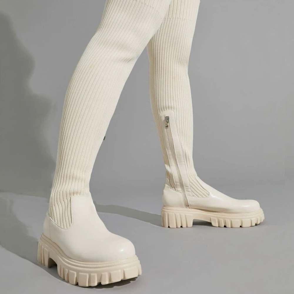 Over the knee sock boots